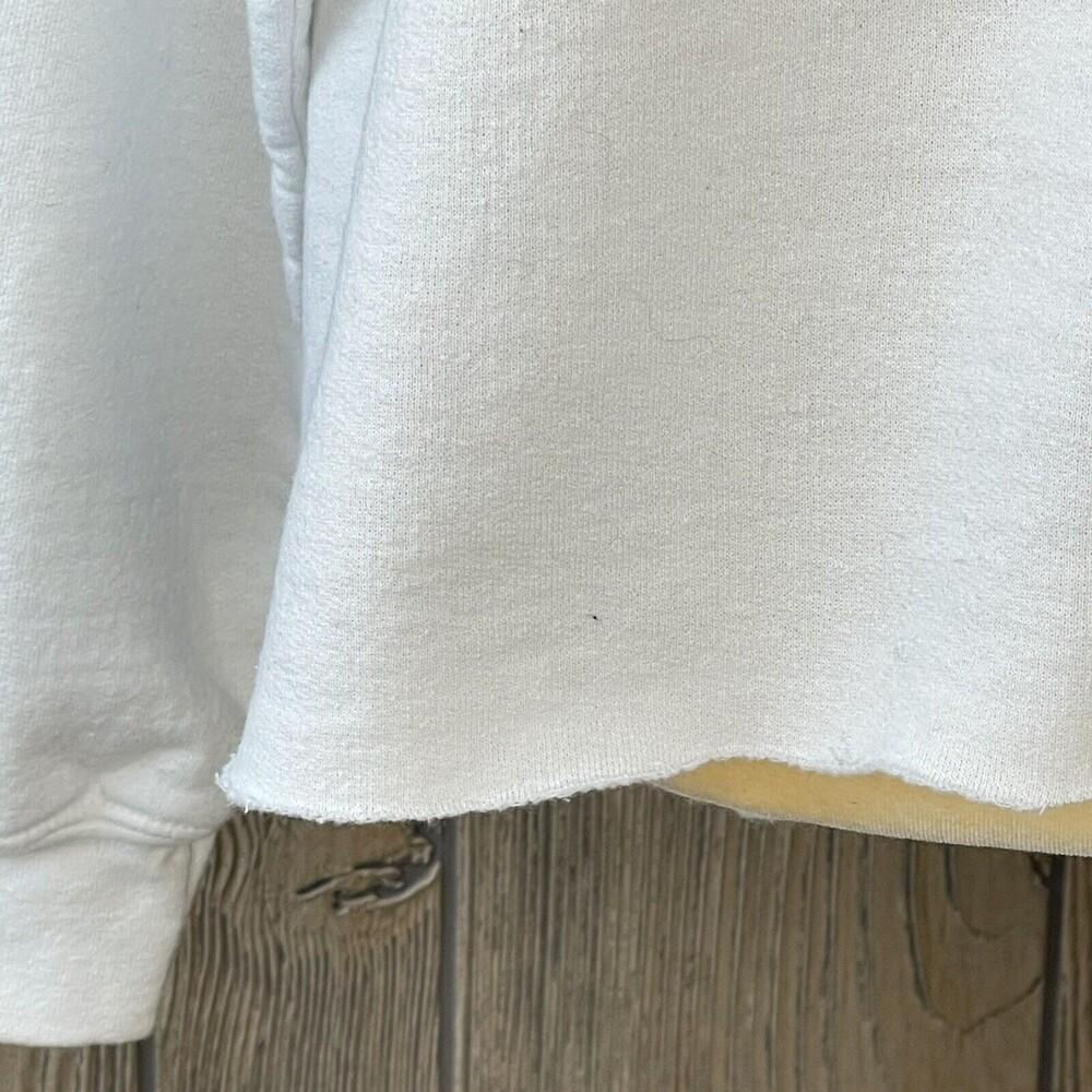 Women Cropped Sweater Crew Neck Size M white off ivory - Picture 9 of 13